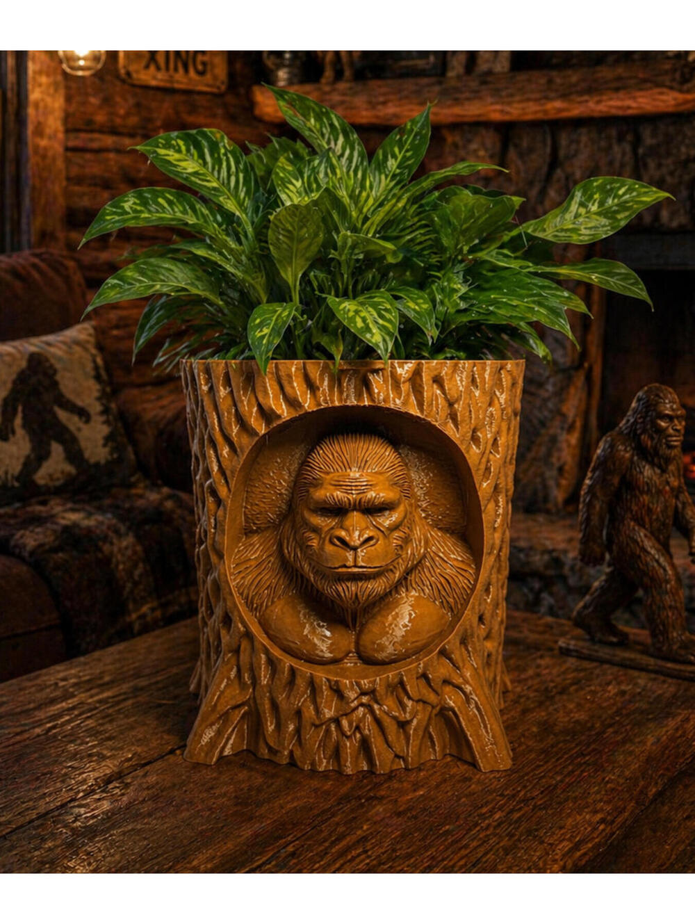 3D Printed Bigfoot Planter - 8 Inch - Indoor